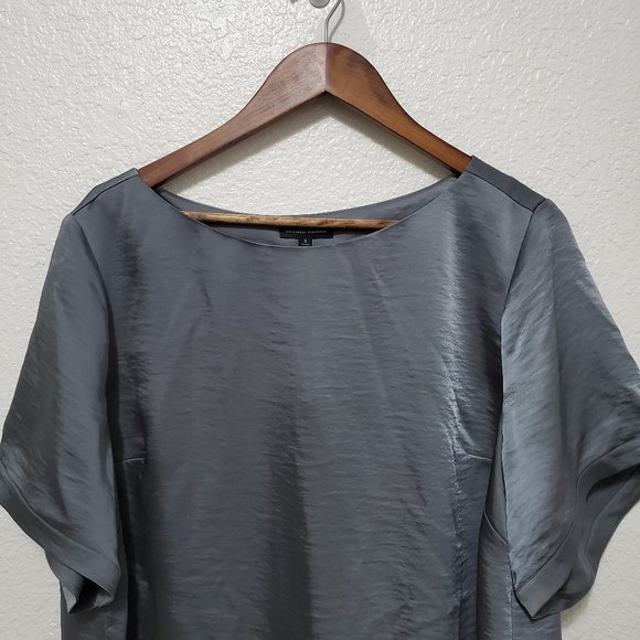 NWT Universal Standard Alice Satin Boatneck Top Sedona Sage Green gray - Picture 6 of 14